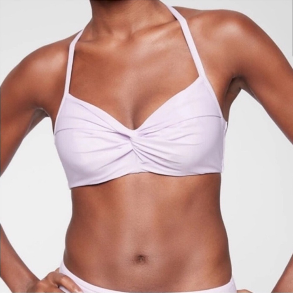 Athleta Women’s Twist Up Bikini Top Light Lilac Size 
34B/C